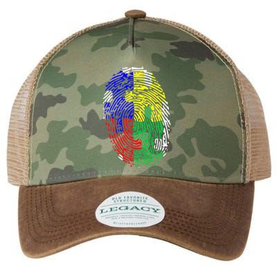 Autism Spectrum Disorder (ASD) Awareness Fingerprint Legacy Tie Dye Trucker Hat