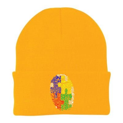 Autism Spectrum Disorder (ASD) Awareness Fingerprint Knit Cap Winter Beanie