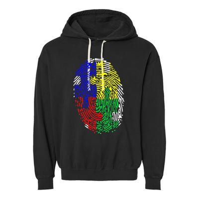 Autism Spectrum Disorder (ASD) Awareness Fingerprint Garment-Dyed Fleece Hoodie