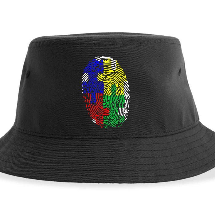 Autism Spectrum Disorder (ASD) Awareness Fingerprint Sustainable Bucket Hat