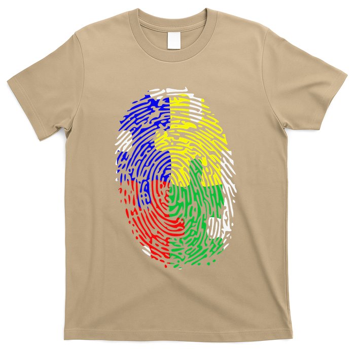 Autism Spectrum Disorder (ASD) Awareness Fingerprint T-Shirt