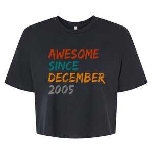 Awesome Since December 2005 Bella+Canvas Jersey Crop Tee