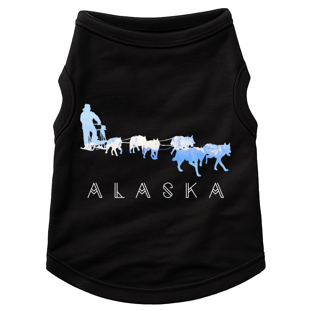 Alaska Sled Dogs Mushing Gift Sled Dog Team Snow Mountain Scene Gift Doggie Tank