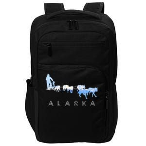 Alaska Sled Dogs Mushing Gift Sled Dog Team Snow Mountain Scene Gift Impact Tech Backpack