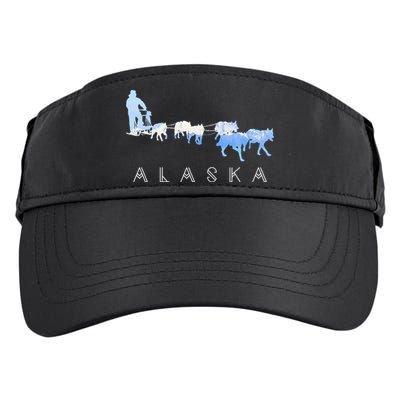 Alaska Sled Dogs Mushing Gift Sled Dog Team Snow Mountain Scene Gift Adult Drive Performance Visor