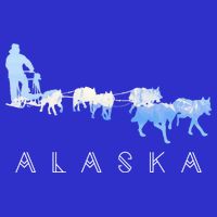 Alaska Sled Dogs Mushing Gift Sled Dog Team Snow Mountain Scene Gift Zip Tote Bag