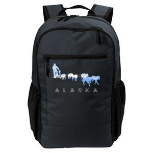 Alaska Sled Dogs Mushing Gift Sled Dog Team Snow Mountain Scene Gift Daily Commute Backpack