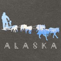 Alaska Sled Dogs Mushing Gift Sled Dog Team Snow Mountain Scene Gift Cotton Canvas Backpack