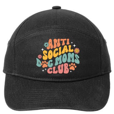 Anti Social Dog Moms Club 7-Panel Snapback Hat