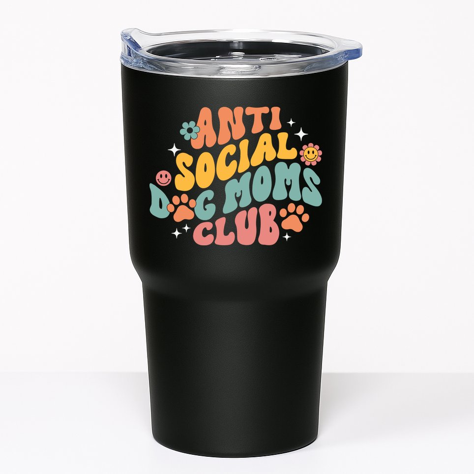 Anti Social Dog Moms Club Tumbler