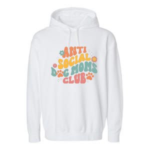 Anti Social Dog Moms Club Garment-Dyed Fleece Hoodie