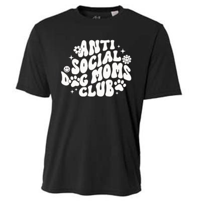 Anti Social Dog Moms Club Black Cooling Performance Crew T-Shirt