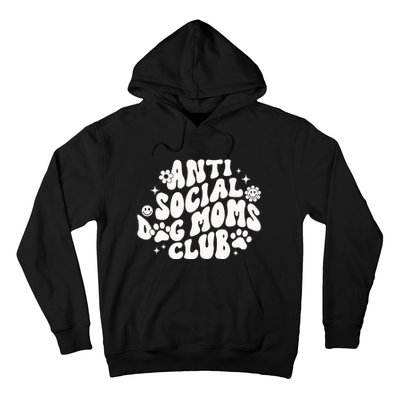 Anti Social Dog Moms Club Black Hoodie