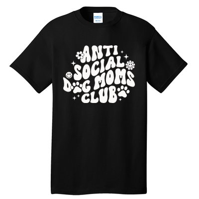 Anti Social Dog Moms Club Black Tall T-Shirt