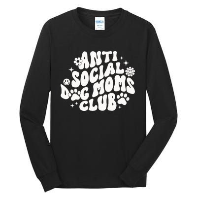 Anti Social Dog Moms Club Black Tall Long Sleeve T-Shirt