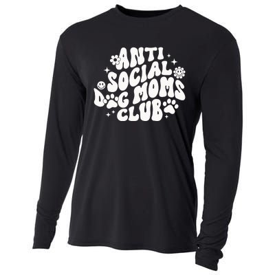 Anti Social Dog Moms Club Black Cooling Performance Long Sleeve Crew