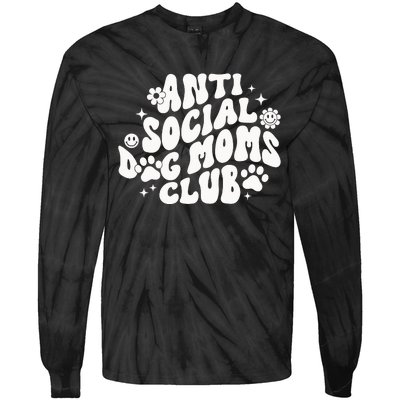 Anti Social Dog Moms Club Black Tie-Dye Long Sleeve Shirt