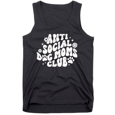 Anti Social Dog Moms Club Black Tank Top