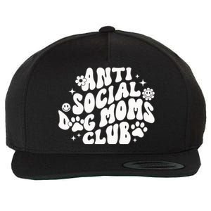 Anti Social Dog Moms Club Black Wool Snapback Cap