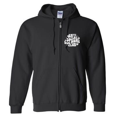 Anti Social Dog Moms Club Black Full Zip Hoodie