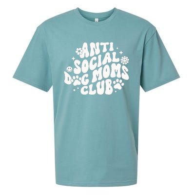 Anti Social Dog Moms Club Black Sueded Cloud Jersey T-Shirt