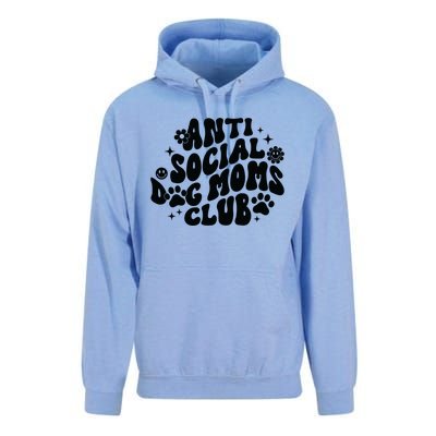 Anti Social Dog Moms Club Black Unisex Surf Hoodie