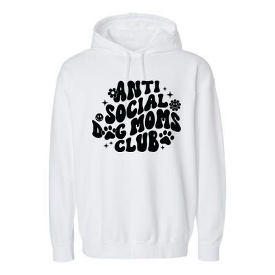 Anti Social Dog Moms Club Black Garment-Dyed Fleece Hoodie