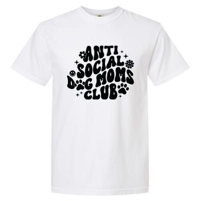 Anti Social Dog Moms Club Black Garment-Dyed Heavyweight T-Shirt