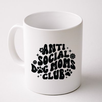 Anti Social Dog Moms Club Black Coffee Mug