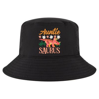 Auntie Saurus Dino Design For Aunt Relative Cool Comfort Performance Bucket Hat