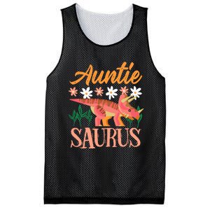 Auntie Saurus Dino Design For Aunt Relative Mesh Reversible Basketball Jersey Tank