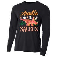 Auntie Saurus Dino Design For Aunt Relative Cooling Performance Long Sleeve Crew