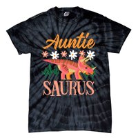 Auntie Saurus Dino Design For Aunt Relative Tie-Dye T-Shirt