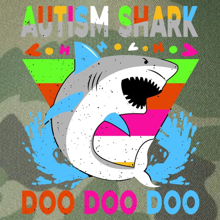 Autism Shark Doo Doo Doo Awareness Puzzle Legacy Tie Dye Trucker Hat