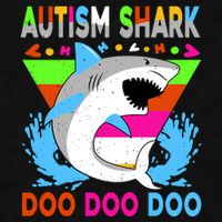 Autism Shark Doo Doo Doo Awareness Puzzle Ladies PosiCharge Tri-Blend Wicking Tank