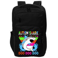Autism Shark Doo Doo Doo Awareness Puzzle Impact Tech Backpack