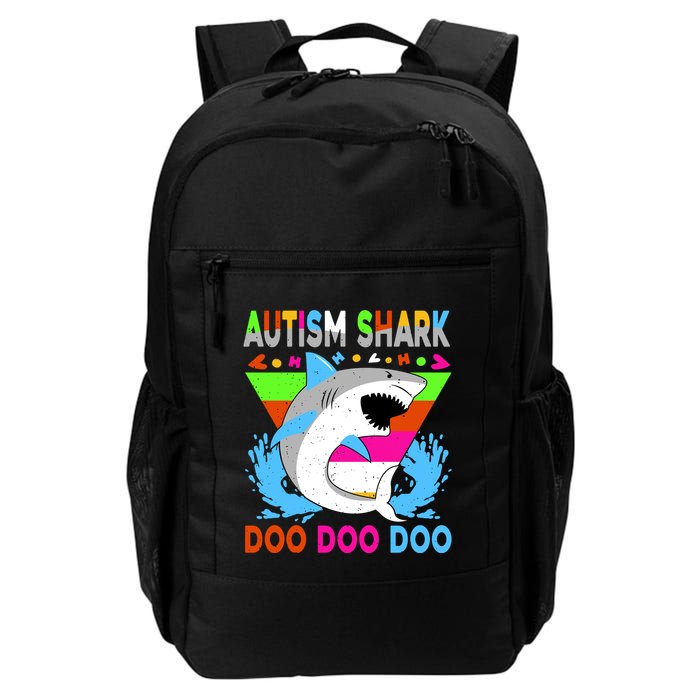 Autism Shark Doo Doo Doo Awareness Puzzle Backpack