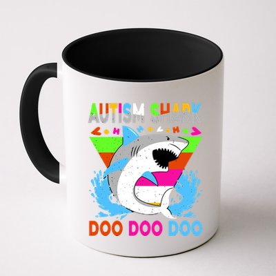 Autism Shark Doo Doo Doo Awareness Puzzle Mug