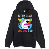 Autism Shark Doo Doo Doo Awareness Puzzle Premium Pullover Hoodie