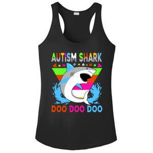 Autism Shark Doo Doo Doo Awareness Puzzle Ladies PosiCharge Competitor Racerback Tank