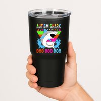 Autism Shark Doo Doo Doo Awareness Puzzle Tumbler