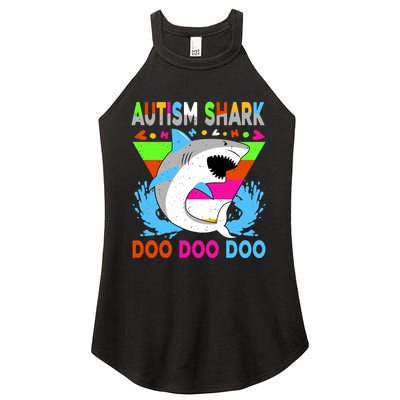 Autism Shark Doo Doo Doo Awareness Puzzle Women's Perfect Tri Rocker Tank