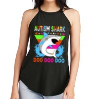 Autism Shark Doo Doo Doo Awareness Puzzle Women's Perfect Tri Rocker Tank