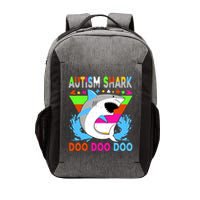 Autism Shark Doo Doo Doo Awareness Puzzle Vector Backpack