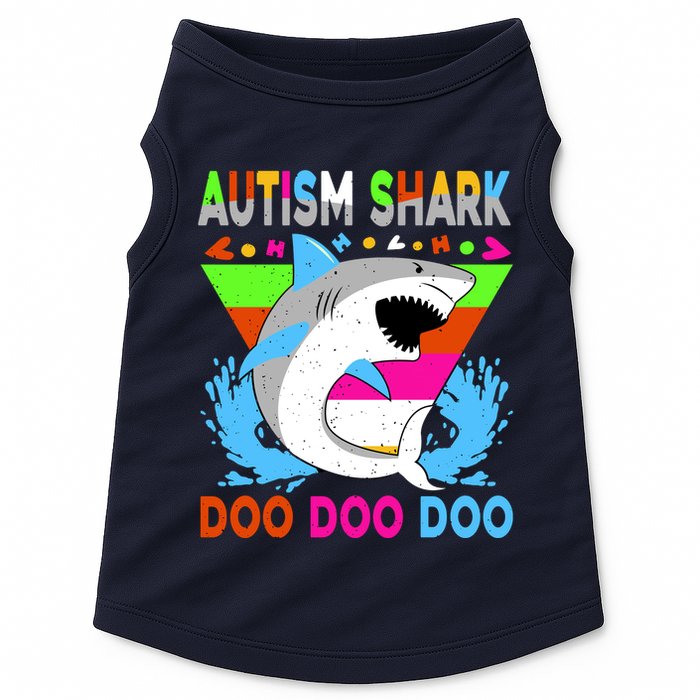 Autism Shark Doo Doo Doo Awareness Puzzle Doggie Tank