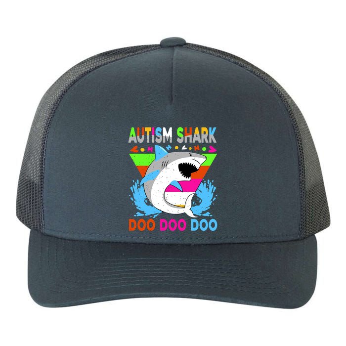 Autism Shark Doo Doo Doo Awareness Puzzle Yupoong Adult 5-Panel Trucker Hat