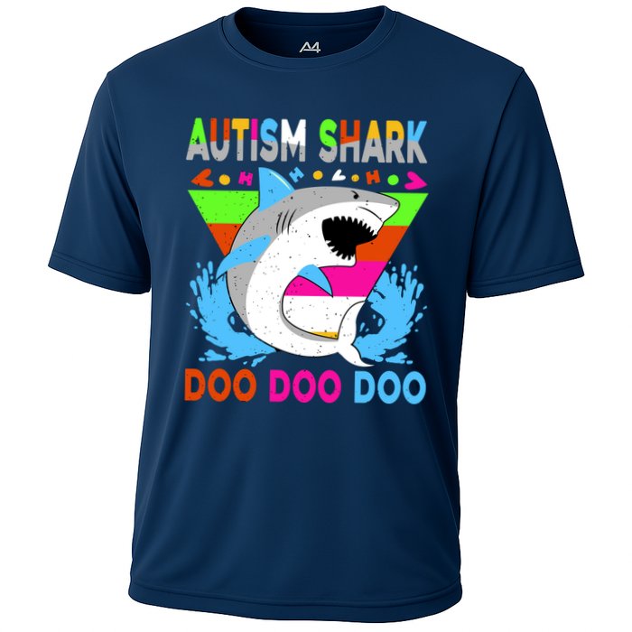 Autism Shark Doo Doo Doo Awareness Puzzle Performance Shirt