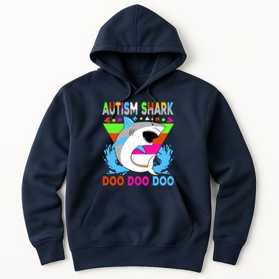 Autism Shark Doo Doo Doo Awareness Puzzle Hoodie