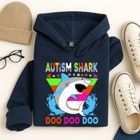 Autism Shark Doo Doo Doo Awareness Puzzle Hoodie