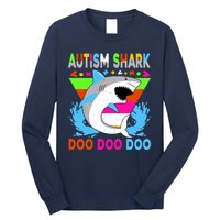 Autism Shark Doo Doo Doo Awareness Puzzle Long Sleeve Shirt